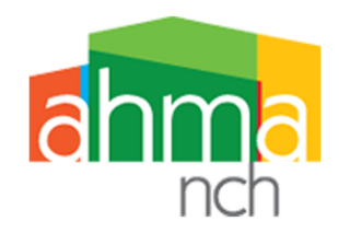 A colorful logo featuring the letters "ahma" in bold, modern font, accompanied by geometric shapes in orange, green, blue, and yellow.