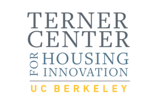 Logo featuring "Terner Center for Housing Innovation" with "UC Berkeley" below, showcasing a modern design in blue and gold tones.