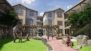 Artist rendering of external image of Tabor Commons courtyard